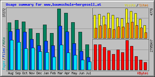 Usage summary for www.baumschule-hergesell.at